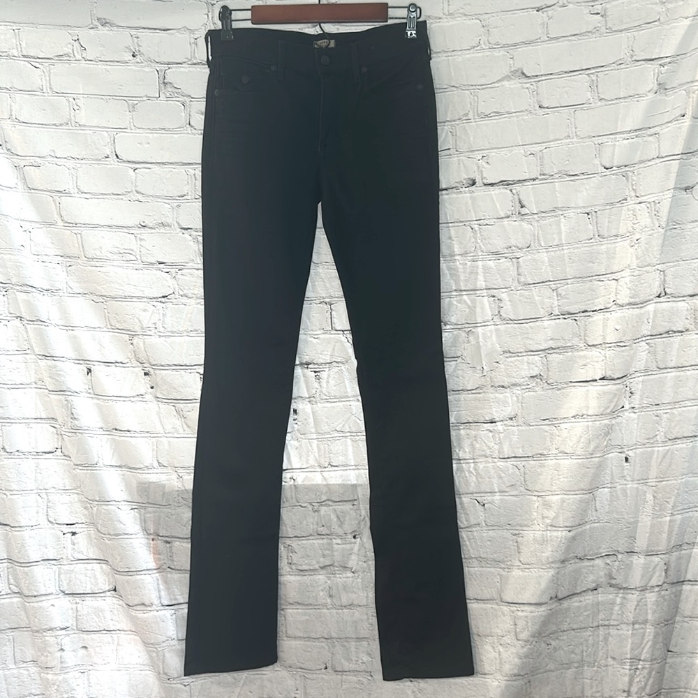 True Religion Black Cora Mid-Rise Straight Jeans Size 27 Excellent Condition